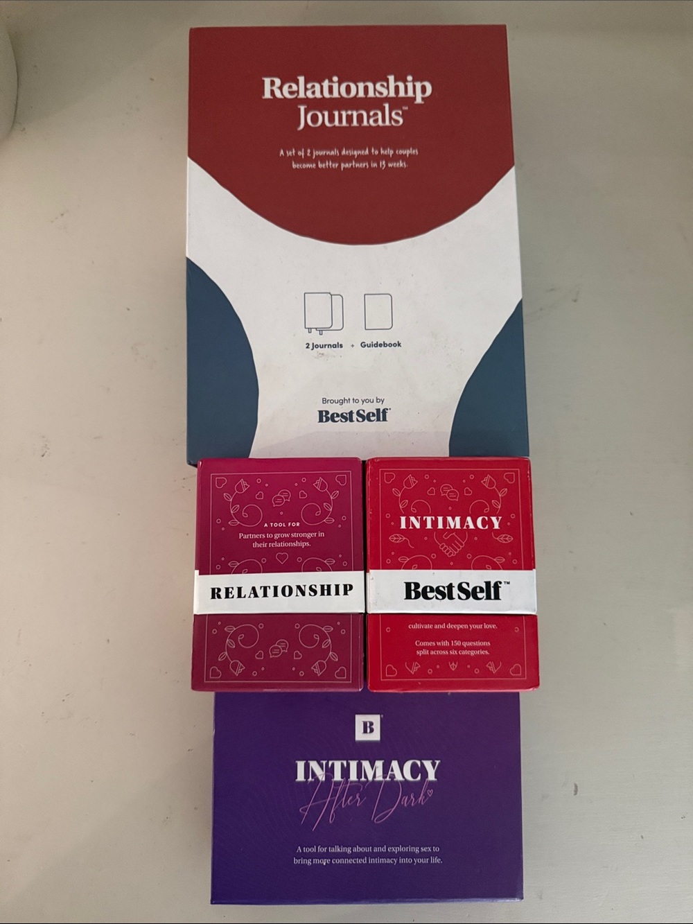 BestSelf Relationship Journals + Intimacy Card Games Bundle